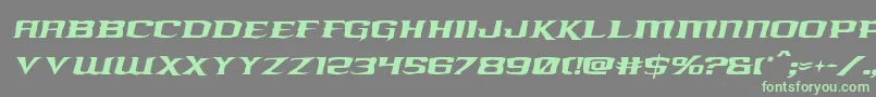 kreaturekombatroughital Font – Green Fonts on Gray Background