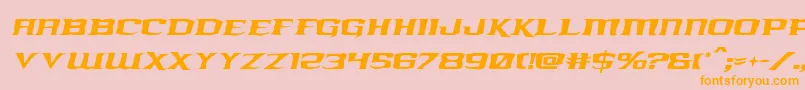 kreaturekombatroughital Font – Orange Fonts on Pink Background