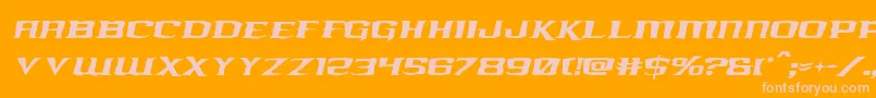 Шрифт kreaturekombatroughital – розовые шрифты на оранжевом фоне