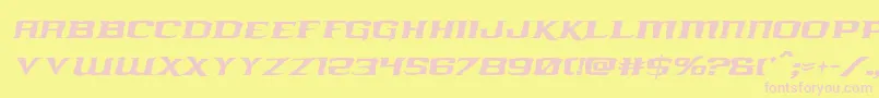 kreaturekombatroughital Font – Pink Fonts on Yellow Background