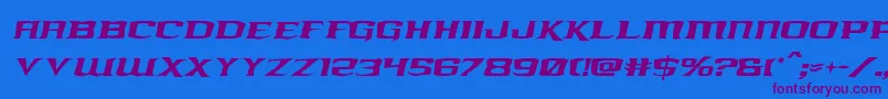 kreaturekombatroughital Font – Purple Fonts on Blue Background