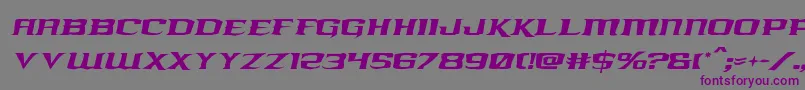 kreaturekombatroughital Font – Purple Fonts on Gray Background