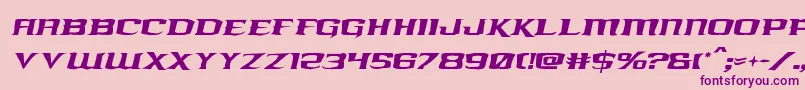 kreaturekombatroughital-fontti – violetit fontit vaaleanpunaisella taustalla