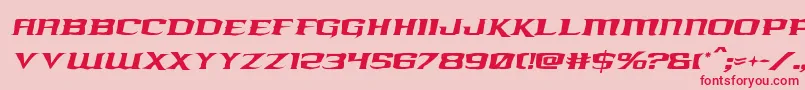 kreaturekombatroughital Font – Red Fonts on Pink Background