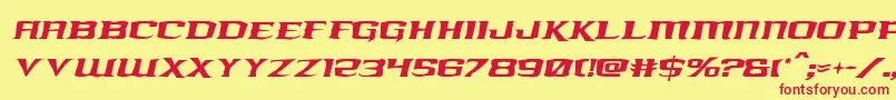 kreaturekombatroughital Font – Red Fonts on Yellow Background