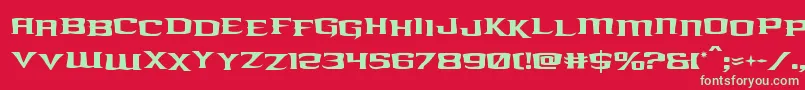 kreaturekombatstag Font – Green Fonts on Red Background