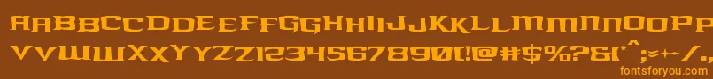 kreaturekombatstag Font – Orange Fonts on Brown Background