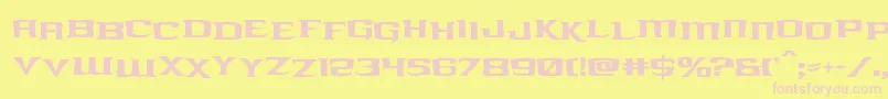 kreaturekombatstag Font – Pink Fonts on Yellow Background
