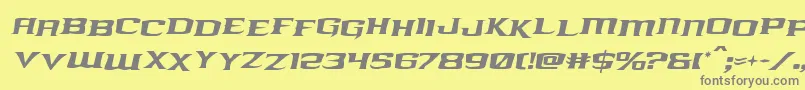 kreaturekombatstagital Font – Gray Fonts on Yellow Background