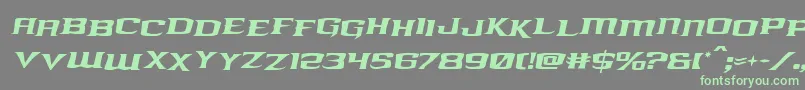 kreaturekombatstagital Font – Green Fonts on Gray Background