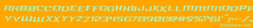 kreaturekombatstagital Font – Green Fonts on Orange Background