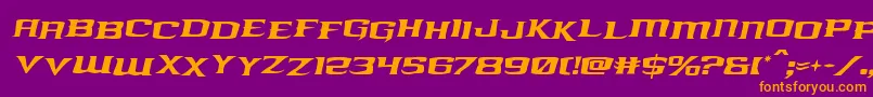 kreaturekombatstagital Font – Orange Fonts on Purple Background