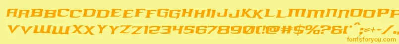 kreaturekombatstagital Font – Orange Fonts on Yellow Background