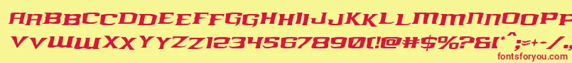 kreaturekombatstagital Font – Red Fonts on Yellow Background