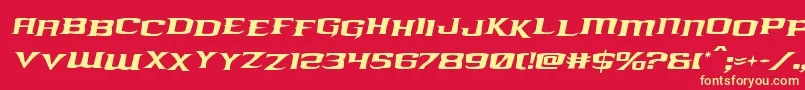 kreaturekombatstagital Font – Yellow Fonts on Red Background