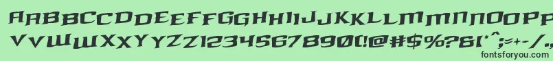 kreaturekombatstagrotal Font – Black Fonts on Green Background