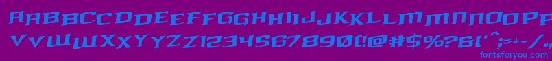 Police kreaturekombatstagrotal – polices bleues sur fond violet