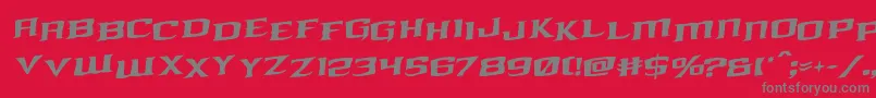 kreaturekombatstagrotal Font – Gray Fonts on Red Background