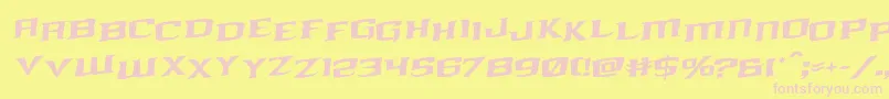 kreaturekombatstagrotal Font – Pink Fonts on Yellow Background