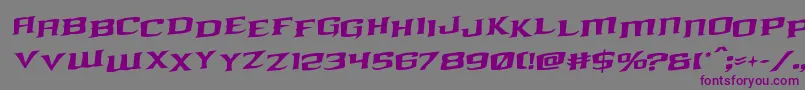 kreaturekombatstagrotal Font – Purple Fonts on Gray Background