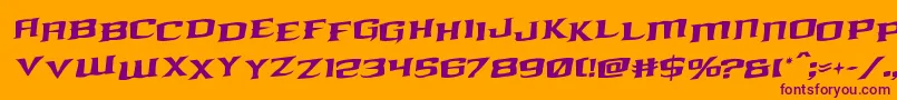 kreaturekombatstagrotal Font – Purple Fonts on Orange Background