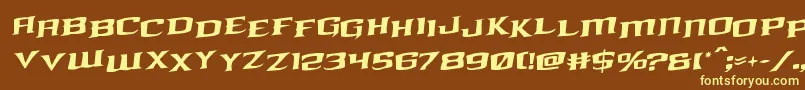 kreaturekombatstagrotal Font – Yellow Fonts on Brown Background