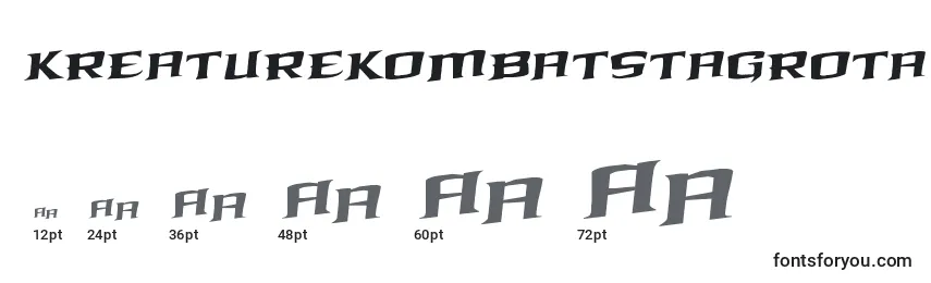 Kreaturekombatstagrotal Font Sizes