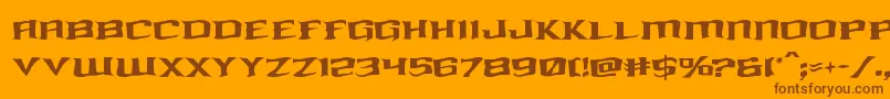 kreaturekombatwarp Font – Brown Fonts on Orange Background