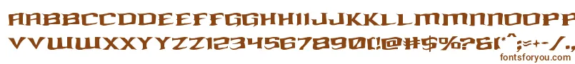 kreaturekombatwarp Font – Brown Fonts on White Background