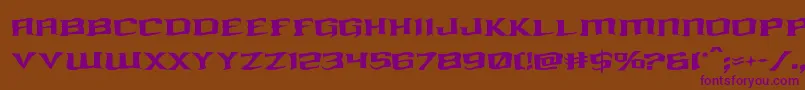 kreaturekombatwarp Font – Purple Fonts on Brown Background