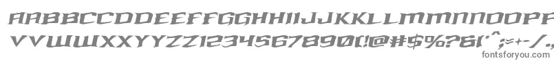 kreaturekombatwarpital-fontti – harmaat kirjasimet valkoisella taustalla
