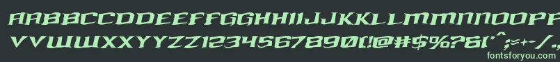 kreaturekombatwarpital Font – Green Fonts on Black Background