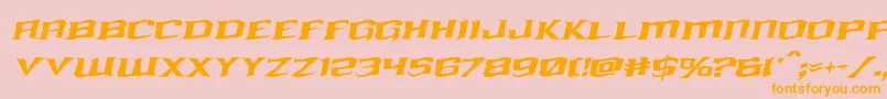 kreaturekombatwarpital Font – Orange Fonts on Pink Background