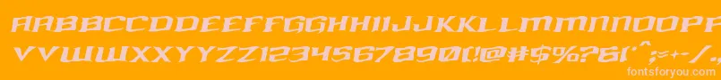 kreaturekombatwarpital Font – Pink Fonts on Orange Background