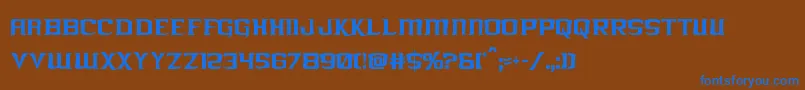 kreaturekombatxtracond Font – Blue Fonts on Brown Background