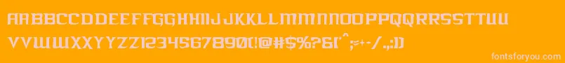 kreaturekombatxtracond Font – Pink Fonts on Orange Background