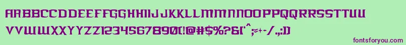 kreaturekombatxtracond Font – Purple Fonts on Green Background