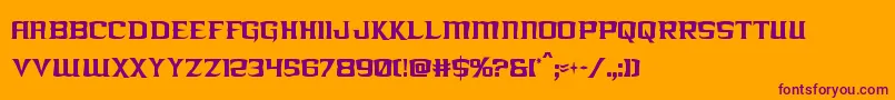 kreaturekombatxtracond Font – Purple Fonts on Orange Background