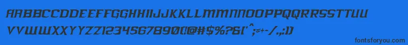 kreaturekombatxtraconitl Font – Black Fonts on Blue Background