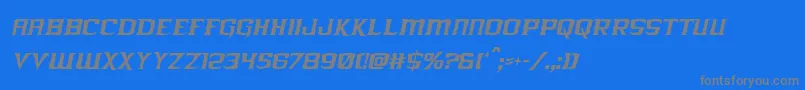 kreaturekombatxtraconitl Font – Gray Fonts on Blue Background