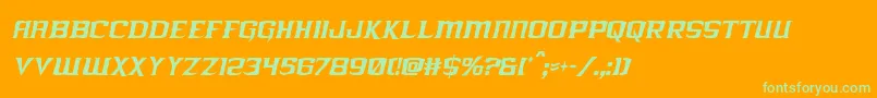 kreaturekombatxtraconitl Font – Green Fonts on Orange Background