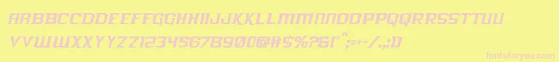 kreaturekombatxtraconitl Font – Pink Fonts on Yellow Background