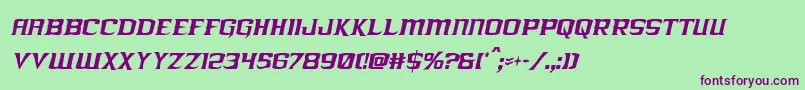 kreaturekombatxtraconitl Font – Purple Fonts on Green Background