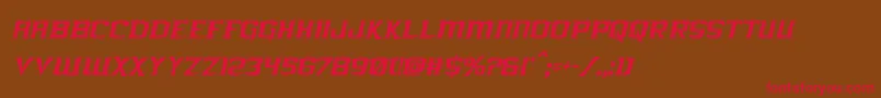 kreaturekombatxtraconitl Font – Red Fonts on Brown Background