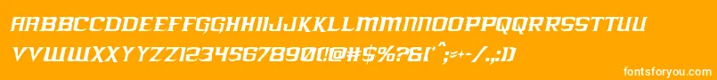 kreaturekombatxtraconitl Font – White Fonts on Orange Background