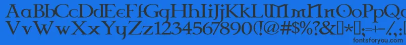 CelticGaramondThe2nd Font – Black Fonts on Blue Background