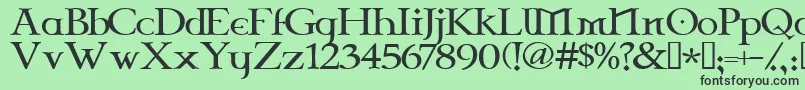 CelticGaramondThe2nd Font – Black Fonts on Green Background