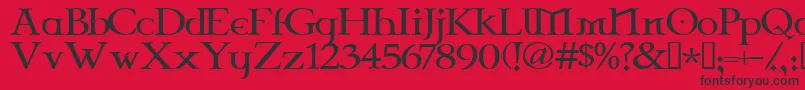 CelticGaramondThe2nd Font – Black Fonts on Red Background