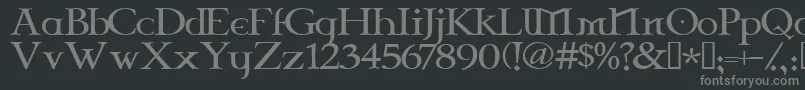 フォントCelticGaramondThe2nd – 黒い背景に灰色の文字