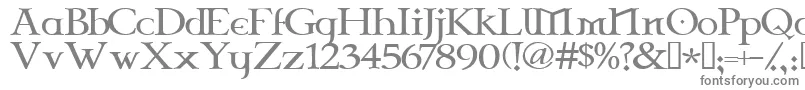 CelticGaramondThe2nd-fontti – harmaat kirjasimet valkoisella taustalla